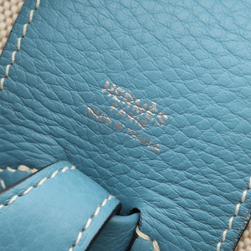 Hermes Handbag Intercity Ecru Blue Jean Other Vanity Bag
