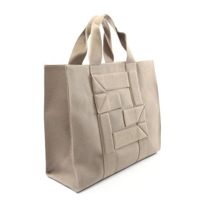 Fendi Tote Bag FF Logo 7 Va558 Grey Canvas Large Shopping