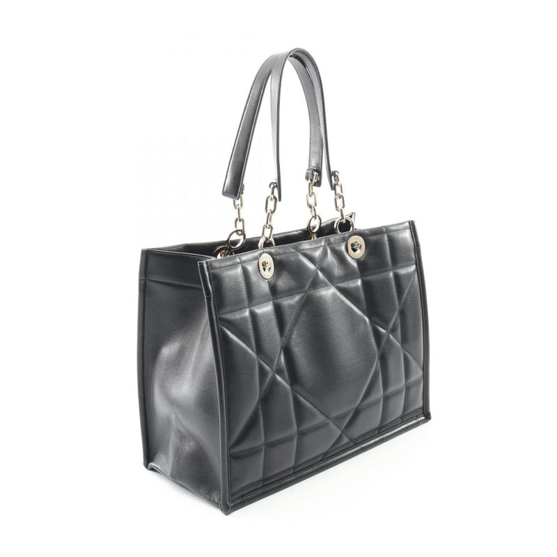 Dior Tote Bag Essential Medium Archicannage M87210zvj M900 Black Leather