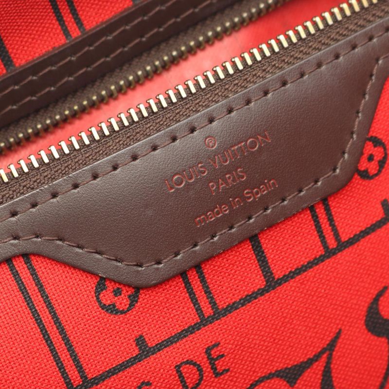 Louis Vuitton Tote Bag Neverfull MM N51105 PVC Coated Canvas Leather Neverfull