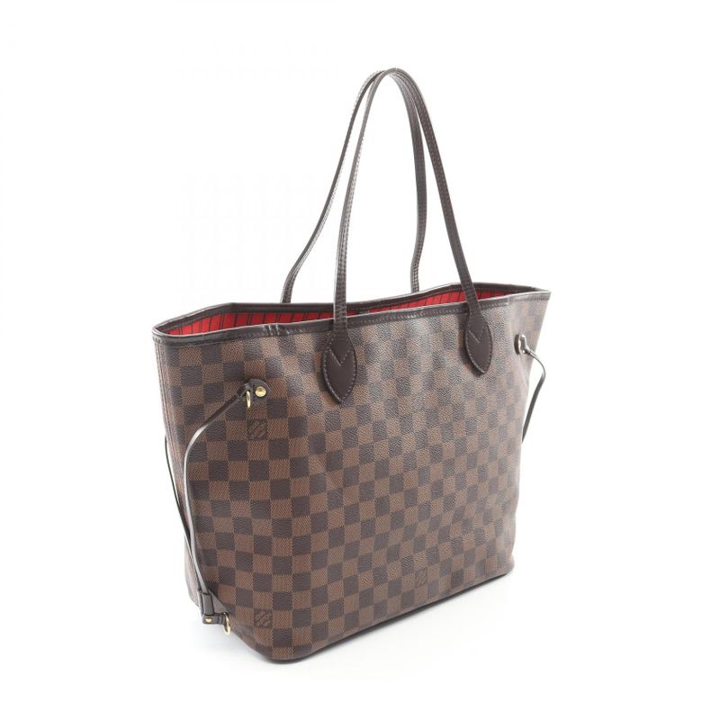 Louis Vuitton Tote Bag Neverfull MM N51105 PVC Coated Canvas Leather Neverfull