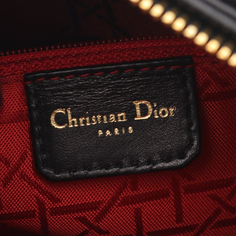 Dior Handbag Lady Dior Cannage Cal44550 Black Leather Lady Dior Cannage 2way