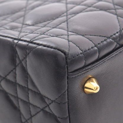 Dior Handbag Lady Dior Cannage Cal44550 Black Leather Lady Dior Cannage 2way