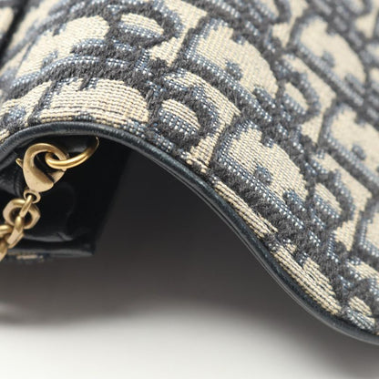 Dior Shoulder Bag Saddle Long Wallet Dior S5614ctzq_m928 Navy Canvas Leather