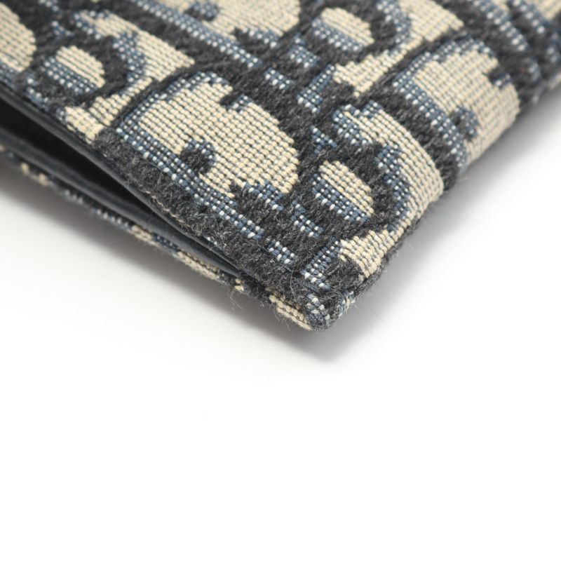 Dior Shoulder Bag Saddle Long Wallet Dior S5614ctzq_m928 Navy Canvas Leather