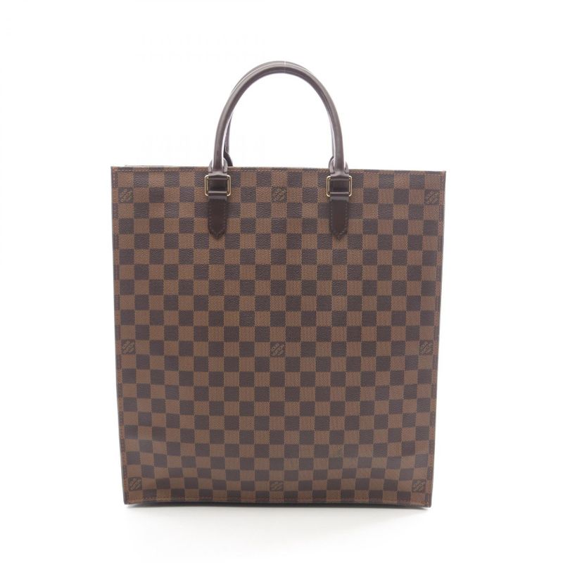 Louis Vuitton Tote Bag Sac Plastic N51140 PVC Coated Canvas Leather Sac/platote