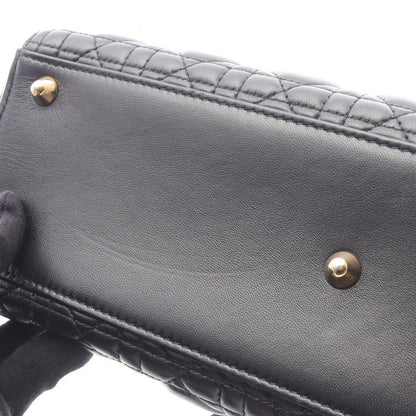 Dior Handbag Lady Dior Large Cannage Black Leather Lady Dior Cannage 2way Tote