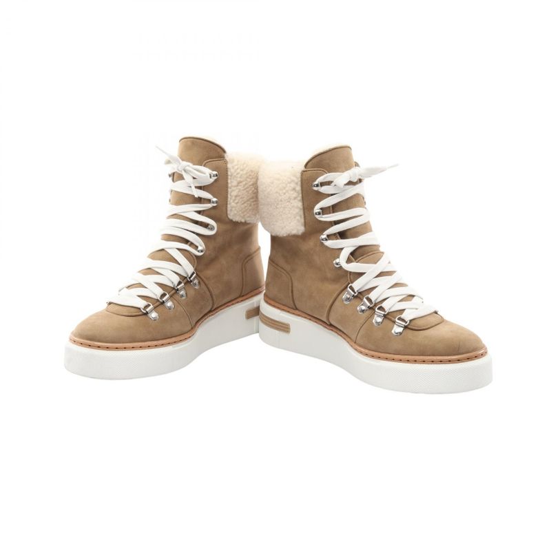 Hermes Sneakers Flocon Suede Mouton Sneakers Women's Used A