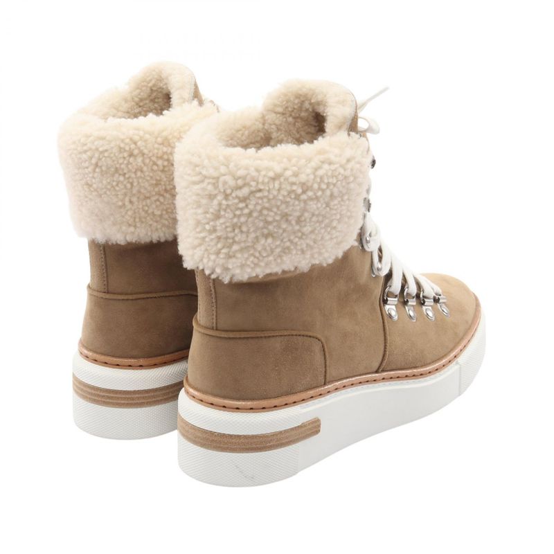 Hermes Sneakers Flocon Suede Mouton Sneakers Women's Used A