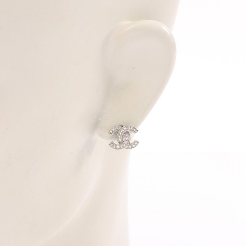 Chanel Earrings Cocomark GP (gold Plated) Earrings Women's Used A