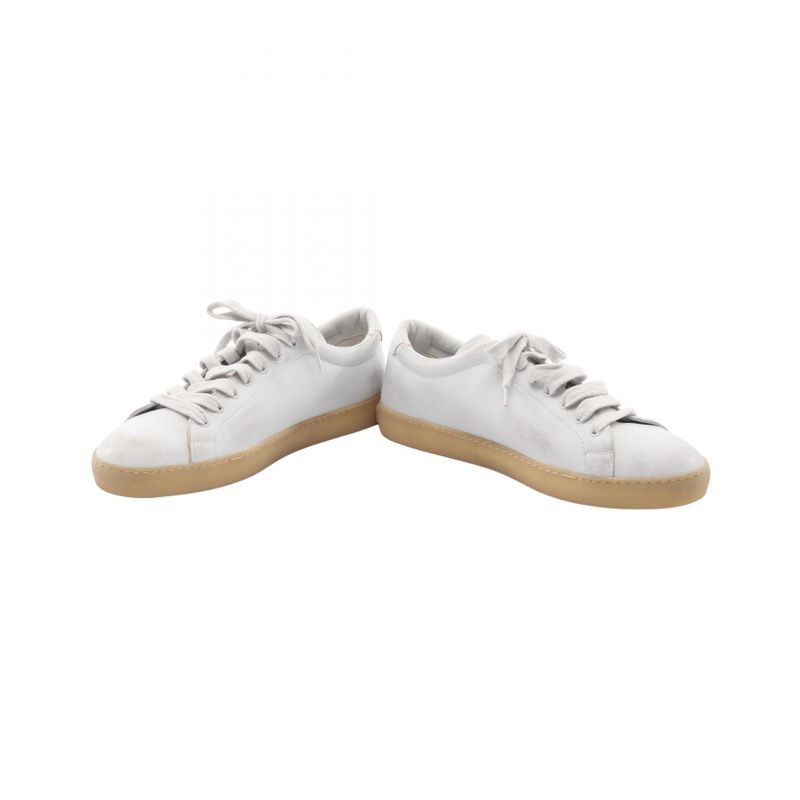 Prada Sneakers Triangle Logo Distressed Processing 2ee413 White Leather