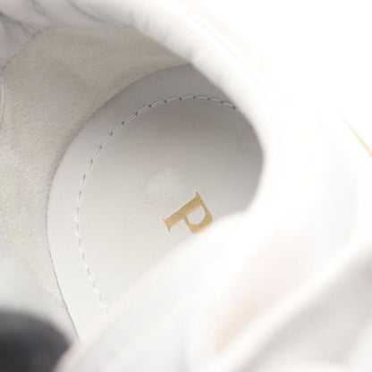 Prada Sneakers Triangle Logo Distressed Processing 2ee413 White Leather