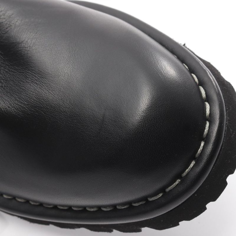 Chanel Boots Matelasse Engineer Leather Boots Women's Used A