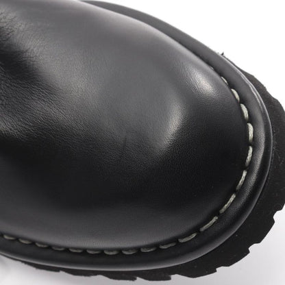 Chanel Boots Matelasse Engineer Leather Boots Women's Used A