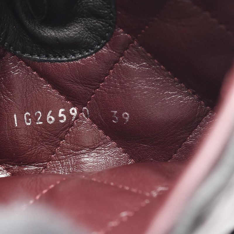 Chanel Boots Matelasse Engineer Leather Boots Women's Used A