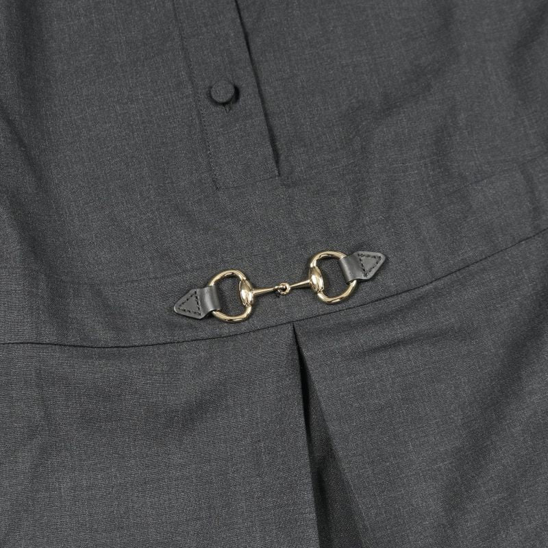 Gucci Dress Wool Dress With Horsebit Wool Dress Women's Used A