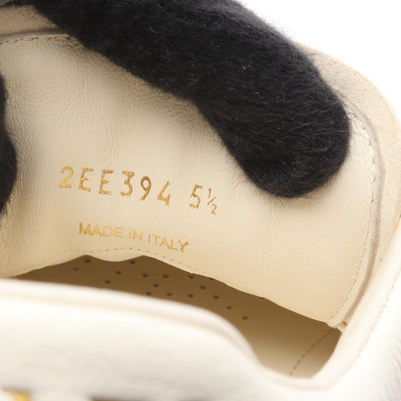 Prada Sneakers Triangle Logo 2ee394 Ivory Leather Sneakers Men's Unused