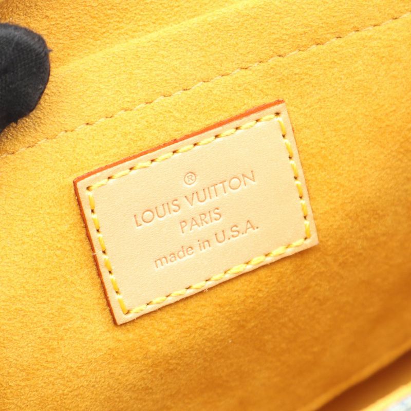 Louis Vuitton Shoulder Bag Mini Pleaty M95050 Blue Denim Leather Mini Pleaty