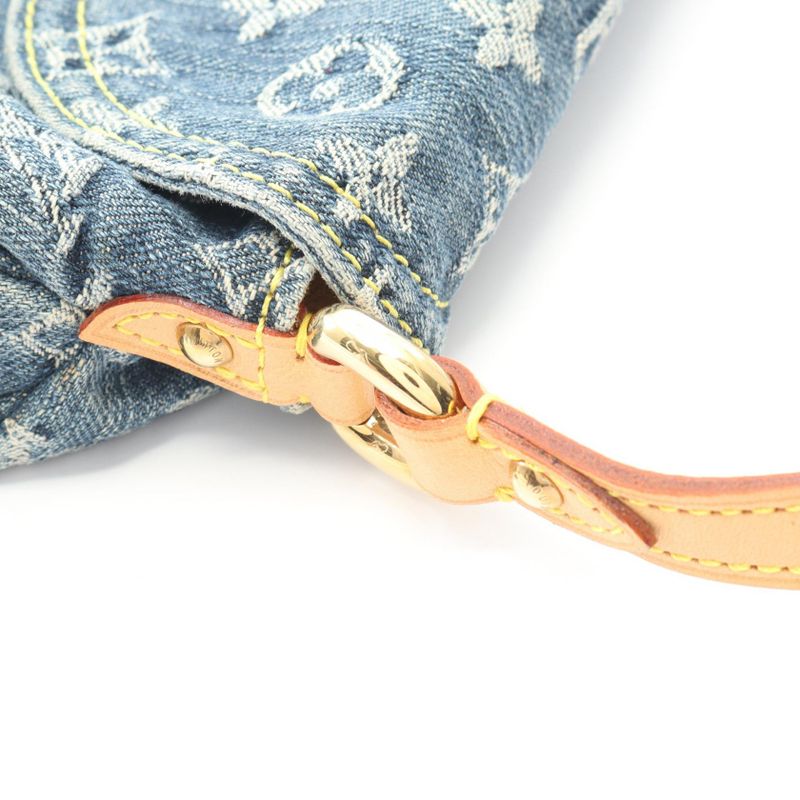 Louis Vuitton Shoulder Bag Mini Pleaty M95050 Blue Denim Leather Mini Pleaty