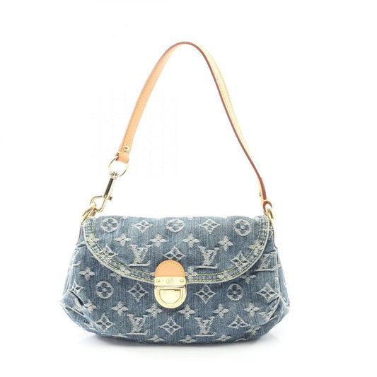Louis Vuitton Shoulder Bag Mini Pleaty M95050 Blue Denim Leather Mini Pleaty