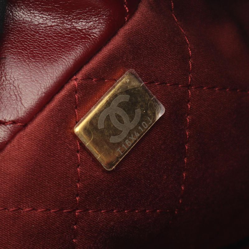 Chanel Shoulder Bag Chanel 22 Mini As3980 Bordeaux Leather Chanel22 Matelasse