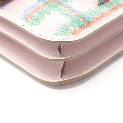 Hermes Shoulder Bag Constance 3 Mini Tartan Mauve Pale Leather