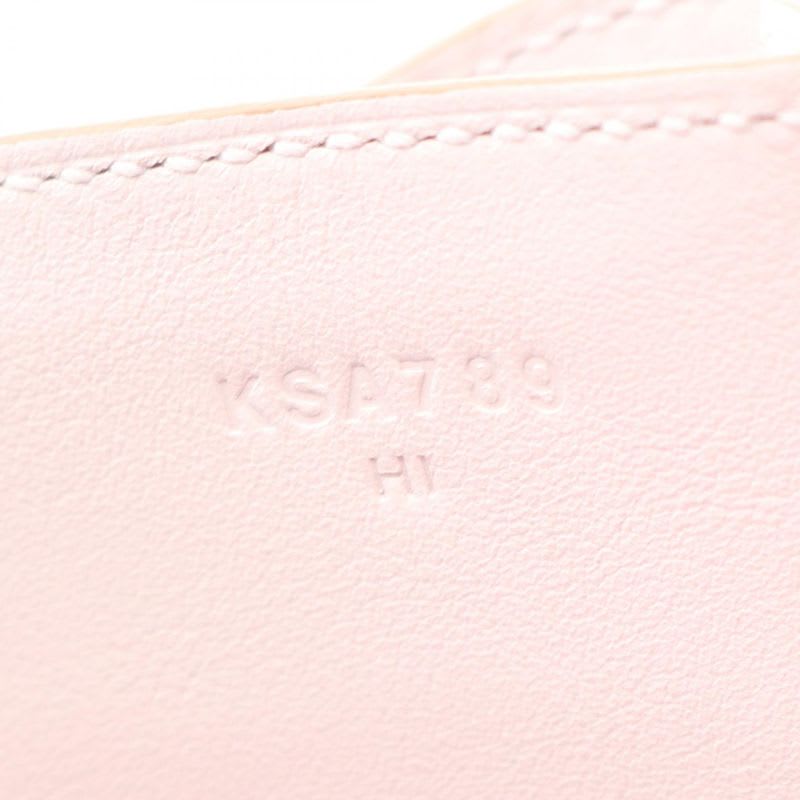 Hermes Shoulder Bag Constance 3 Mini Tartan Mauve Pale Leather