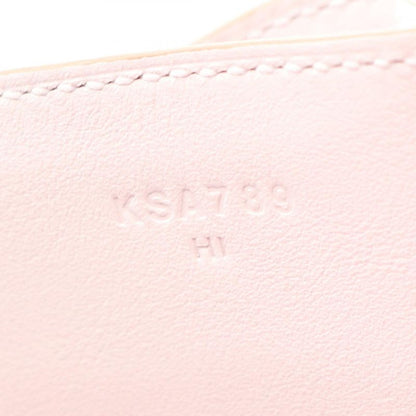 Hermes Shoulder Bag Constance 3 Mini Tartan Mauve Pale Leather