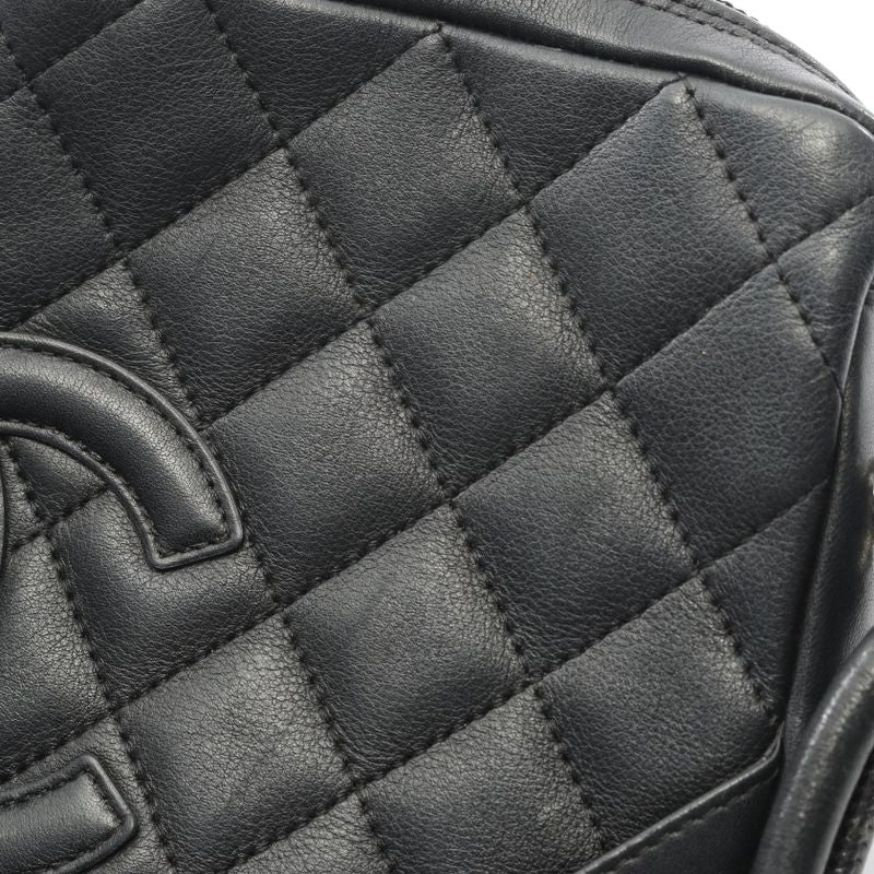 Chanel Shoulder Bag Cambon Line Small Black Leather Cambon Line Pochette Ladies