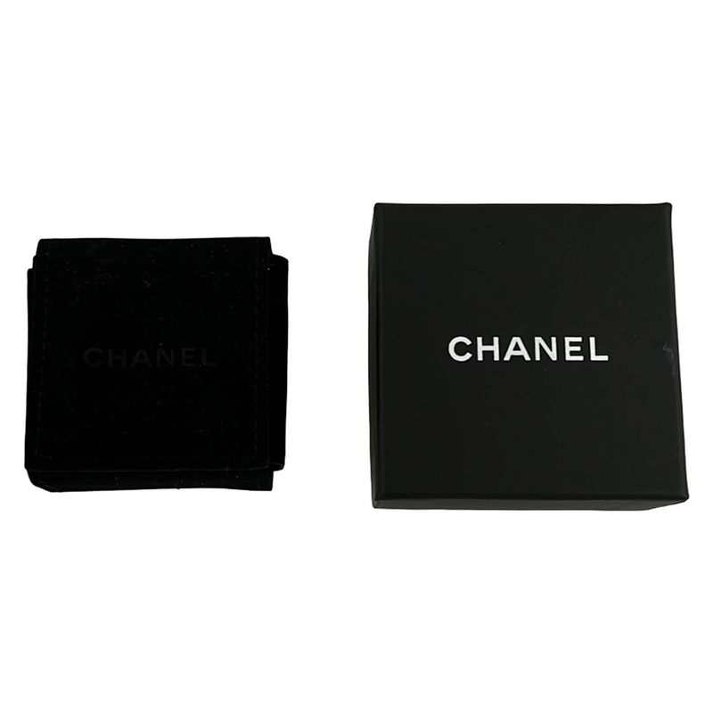 Chanel Earrings Coco Mark Gold Coco Mark Rhinestone One Ear Only