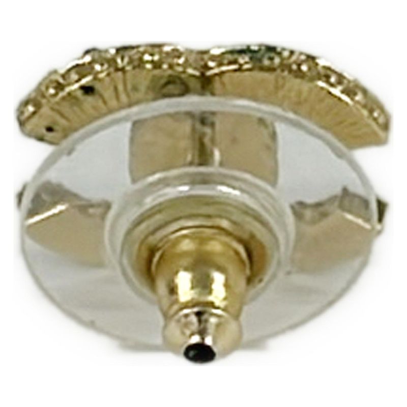 Chanel Earrings Coco Mark Gold Coco Mark Rhinestone One Ear Only