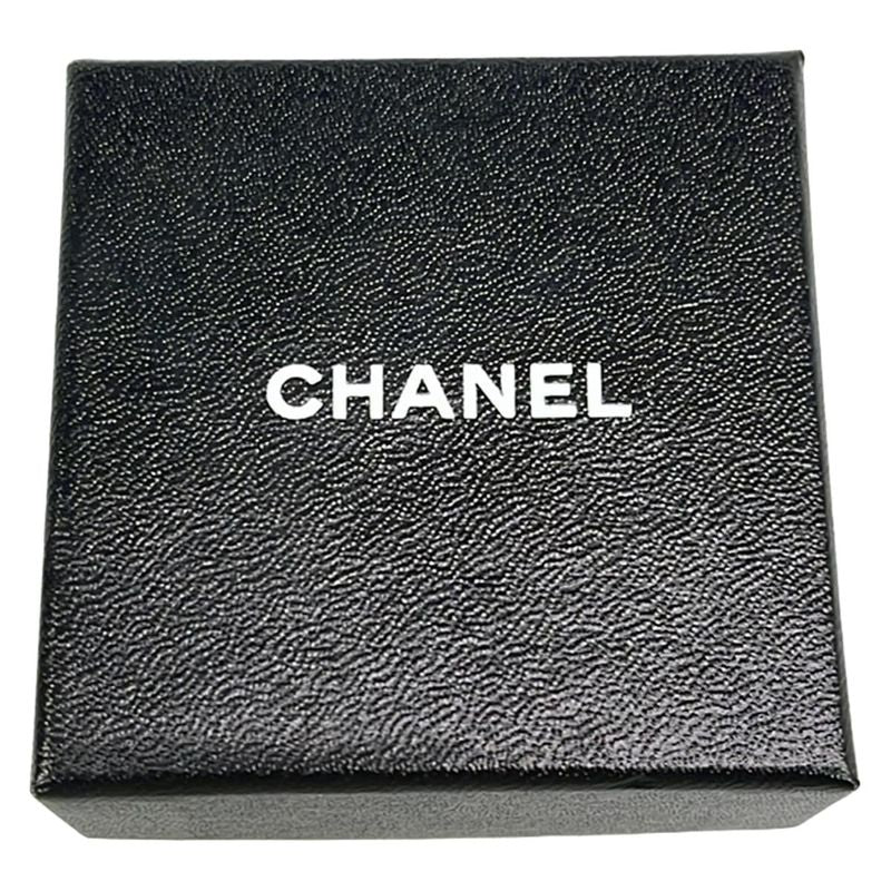 Chanel Earrings - Silver X Black X White Square Here Mark