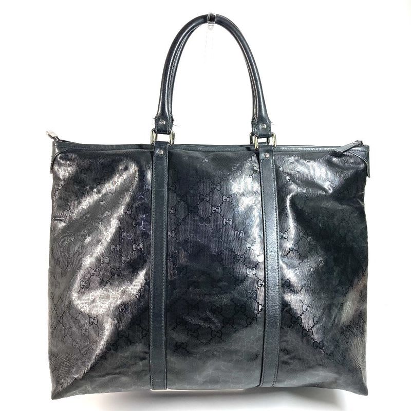 Gucci Shoulder Bag GG Imprime Leather Black