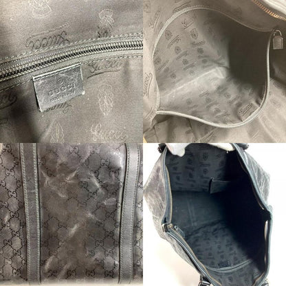 Gucci Shoulder Bag GG Imprime Leather Black