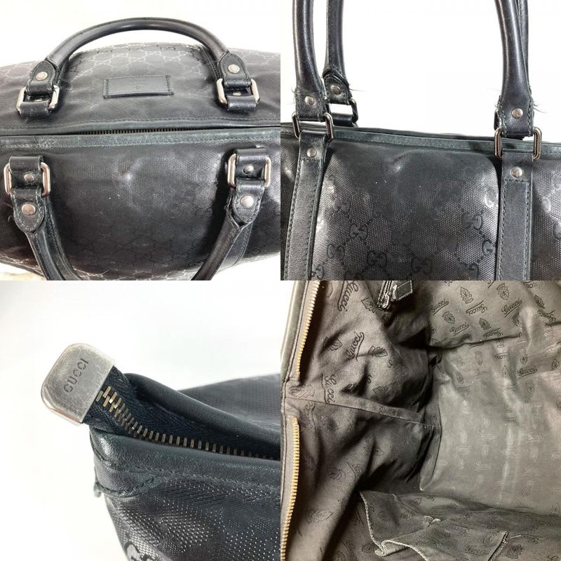 Gucci Shoulder Bag GG Imprime Leather Black