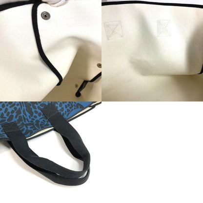 Hermes Tote Bag Leopard Cotton Black