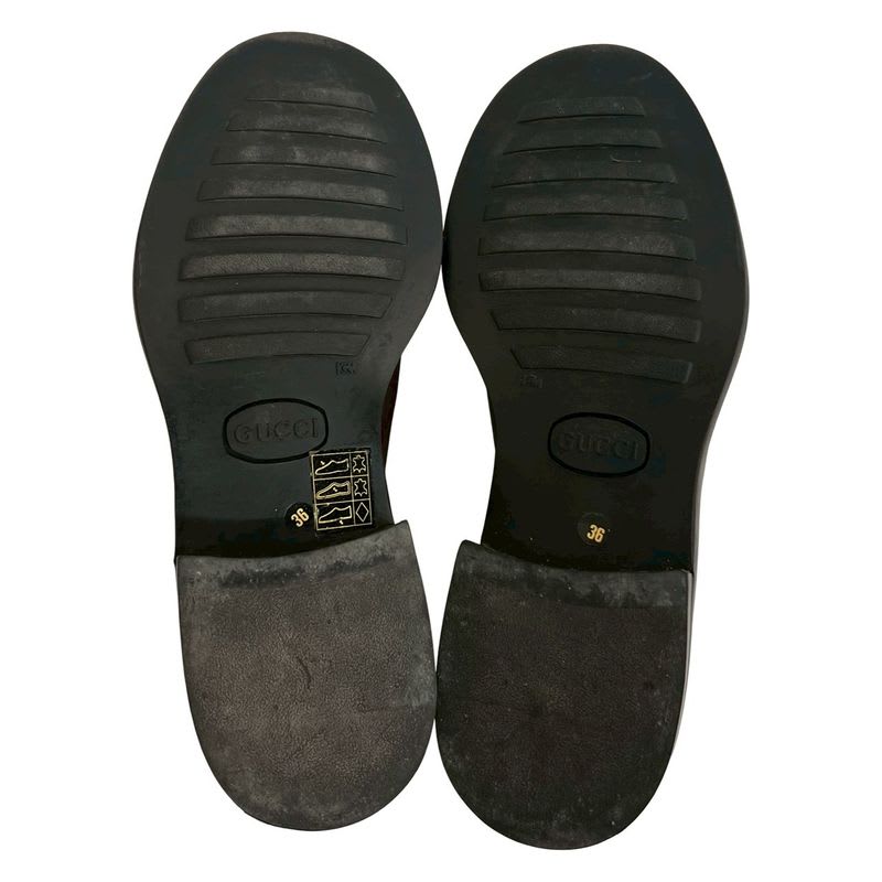 Gucci Horsebit Hardware Leather Loafers 36 Size Shoes Women's