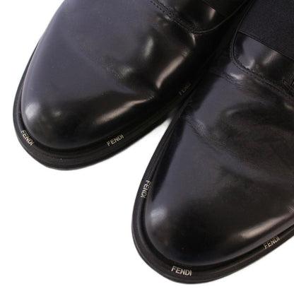 Fendi Loafers Business Shoes Leather Rubber Belt 9 28cm (11.02in) Black XZ •