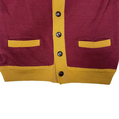 Yves Saint Laurent Vintage Wool Cardigan Knit Women's Yellow