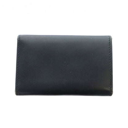 Prada Key Case Ring Leather Logo 5 Rows Black Gy13 mq OH