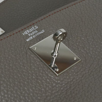 Hermes Kelly 35 Bag Tote Taurillon Clemence Etain