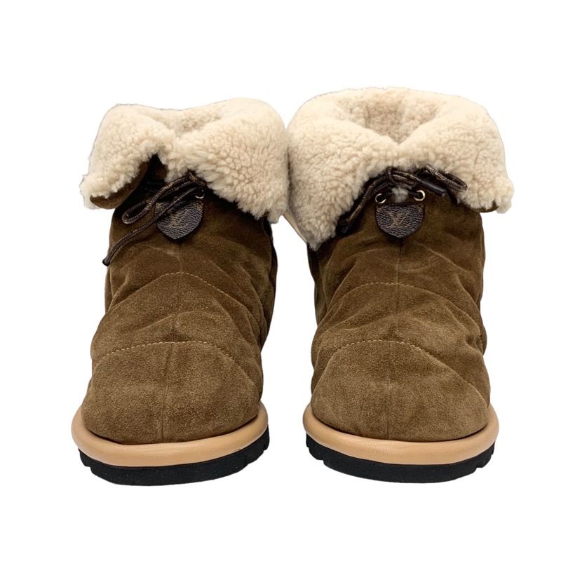 Louis Vuitton Pillow Line Monogram Boots Short Boots Ankle Boots Suede Mouton