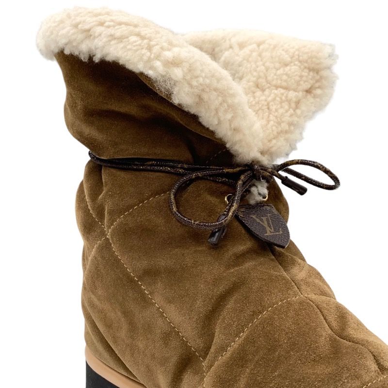 Louis Vuitton Pillow Line Monogram Boots Short Boots Ankle Boots Suede Mouton