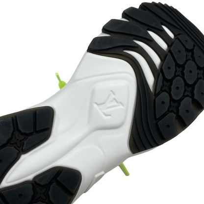 Louis Vuitton Run 55 Line Monogram Sneakers Shoes Fabric Leather Neon Yellow