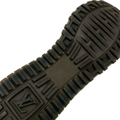 Louis Vuitton Run Away Line Sneakers Shoes Fabric Leather Black Slip-on Logo