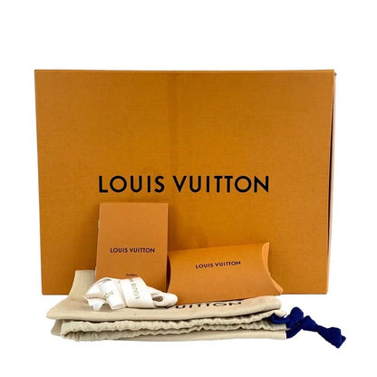 Louis Vuitton LV Trainer Line Sneakers Shoes Leather Black Rainbow Unused