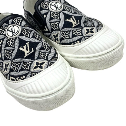 Louis Vuitton Play Timeline Monogram Sneakers Shoes Fabric Leather Black White