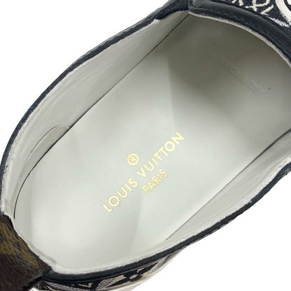 Louis Vuitton Play Timeline Monogram Sneakers Shoes Fabric Leather Black White