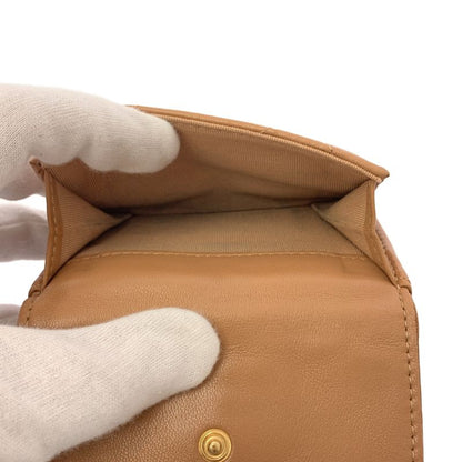 Chanel | Chanel 19 D'isneuf Matelasse Tri-fold Lambskin Compact Wallet | Brown