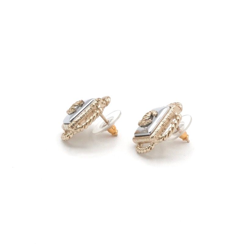 Chanel Earrings Earring Gold Silver Coco Mark